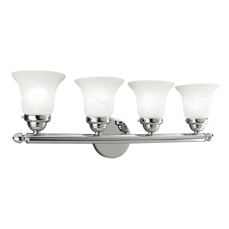 Home Basics 24 Inch 4 Light Bath Vanity Light by Livex Lighting